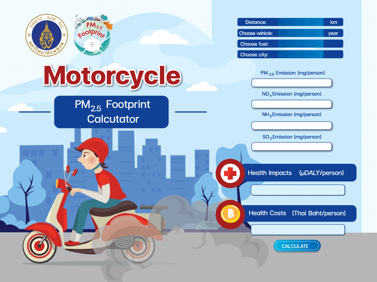 Motorcycle - PM 2.5 FOOTPRINT CALCULATOR