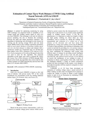 IIW 2018_FUAD MAHFUDIANTO_Estimation of Contact Tip to Work Distance (CTWD) Using Artificial Neural Network (ANN) in GMAW_p001.jpg
