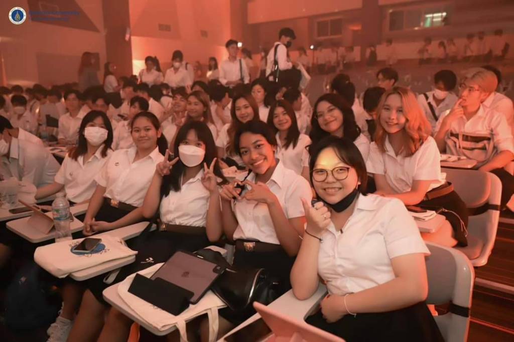 The Faculty of Engineering, Mahidol University orchestrated the 2023 Freshmen Orientation Day, enchanting participants with a Harry Potter-themed experience, magically transforming an auditorium into the grandeur of Hogwart's Castle Hall.