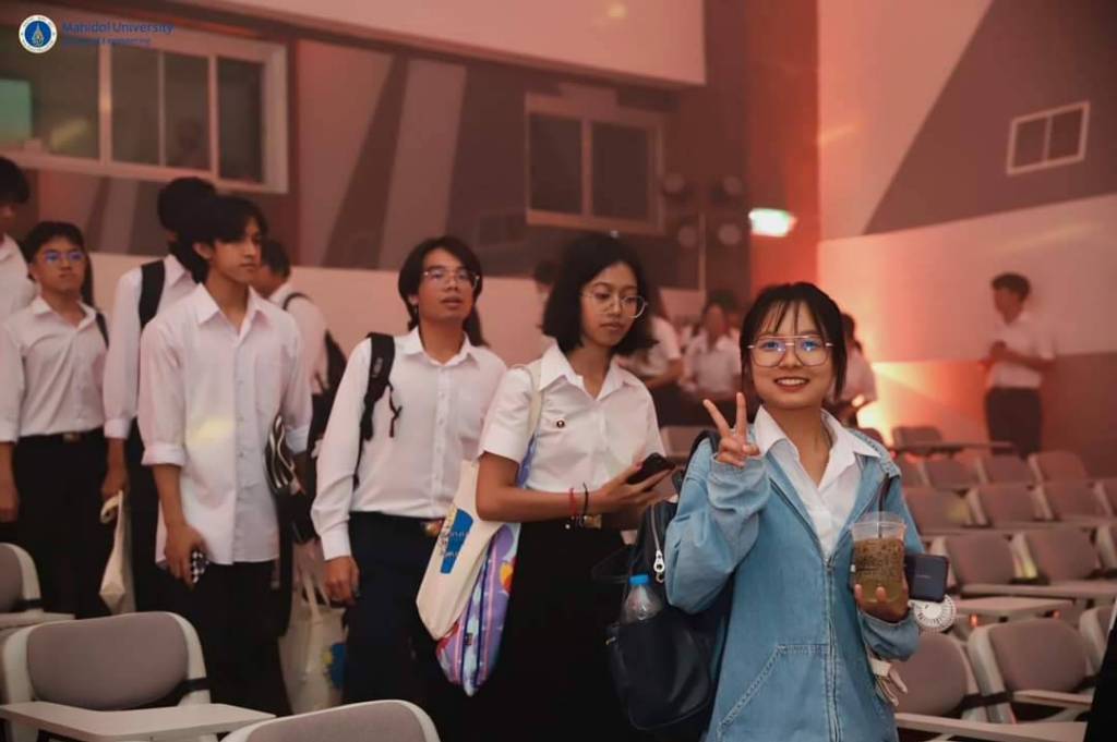 The Faculty of Engineering, Mahidol University orchestrated the 2023 Freshmen Orientation Day, enchanting participants with a Harry Potter-themed experience, magically transforming an auditorium into the grandeur of Hogwart's Castle Hall.