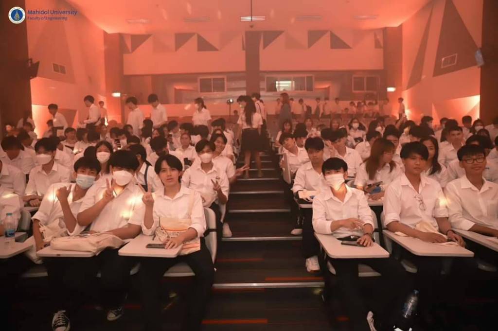 The Faculty of Engineering, Mahidol University orchestrated the 2023 Freshmen Orientation Day, enchanting participants with a Harry Potter-themed experience, magically transforming an auditorium into the grandeur of Hogwart's Castle Hall.