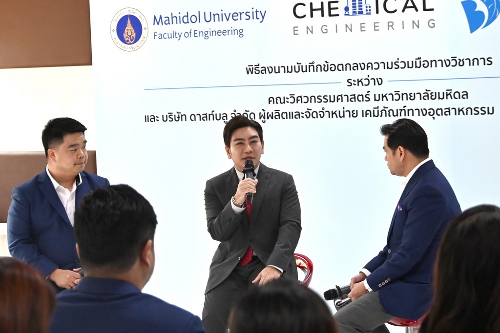 The Memorandum of Understanding (MoU) signing ceremony between the Faculty of Engineering, Mahidol University, and DasBlue Company Limited took place at the Innogineer Studio