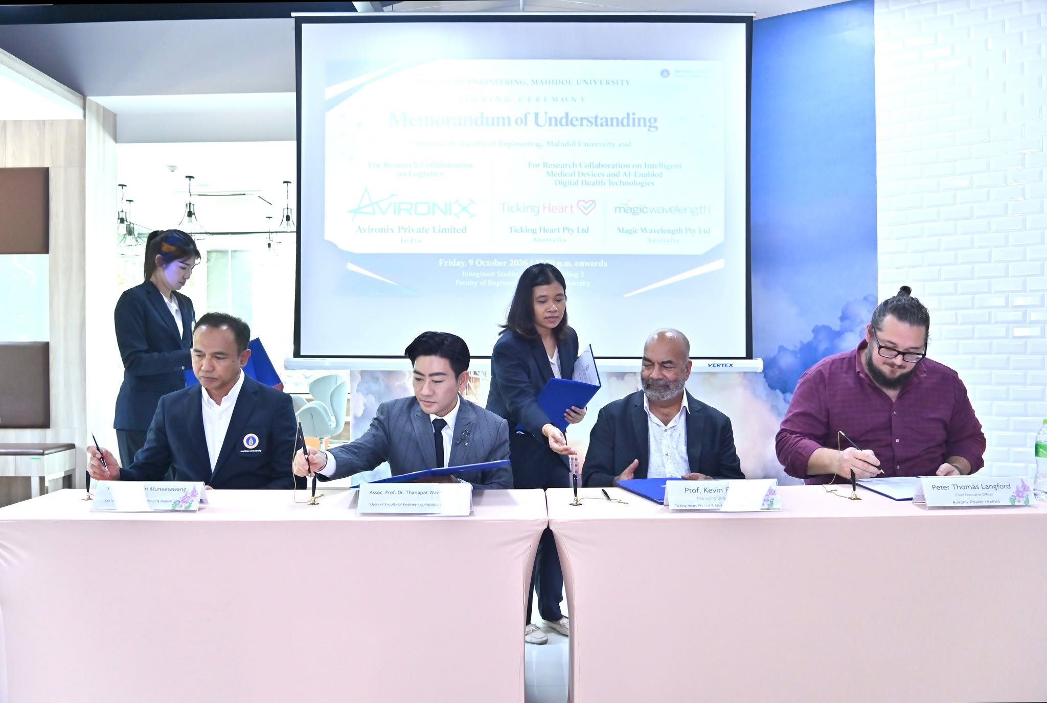 Mahidol Engineering Strengthens International Partnerships Through MOU Signings with Leading Organizations from Australia and India