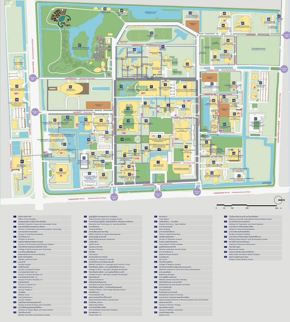 Mahidol University, Salaya Campus Map
