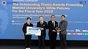 Mahidol Engineering Student Wins Outstanding Thesis Award for Nanocatalyst Innovation Supporting SDGs